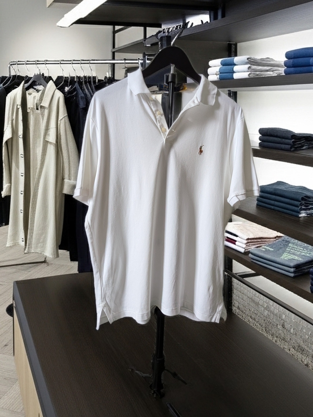 Polo Ralph Lauren White Polo Shirt Classic Fit Men’s M